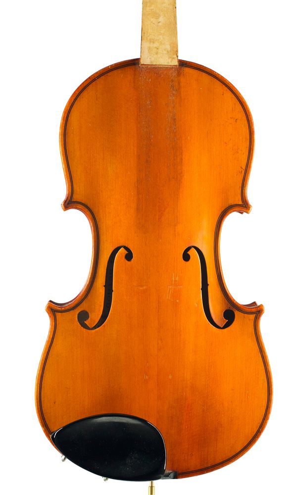 A violin, labelled Charles Buthod