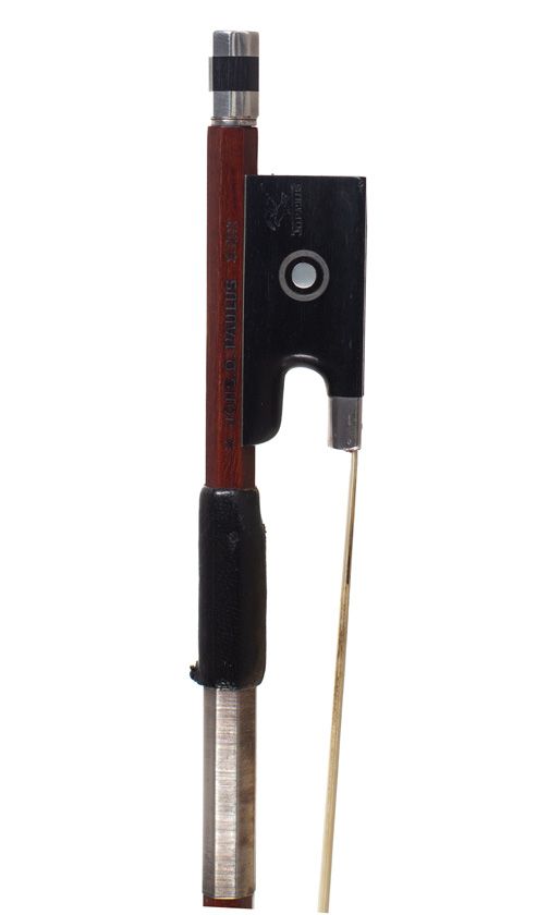 A silver-mounted violin bow by Johannes Paulus, Germany