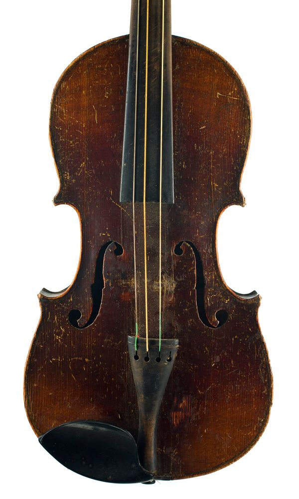 A violin, labelled ... Antonius Stradivarius