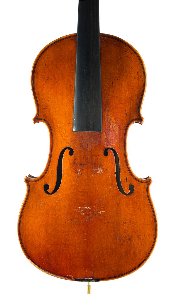 A violin, labelled Boosey & Hawkes