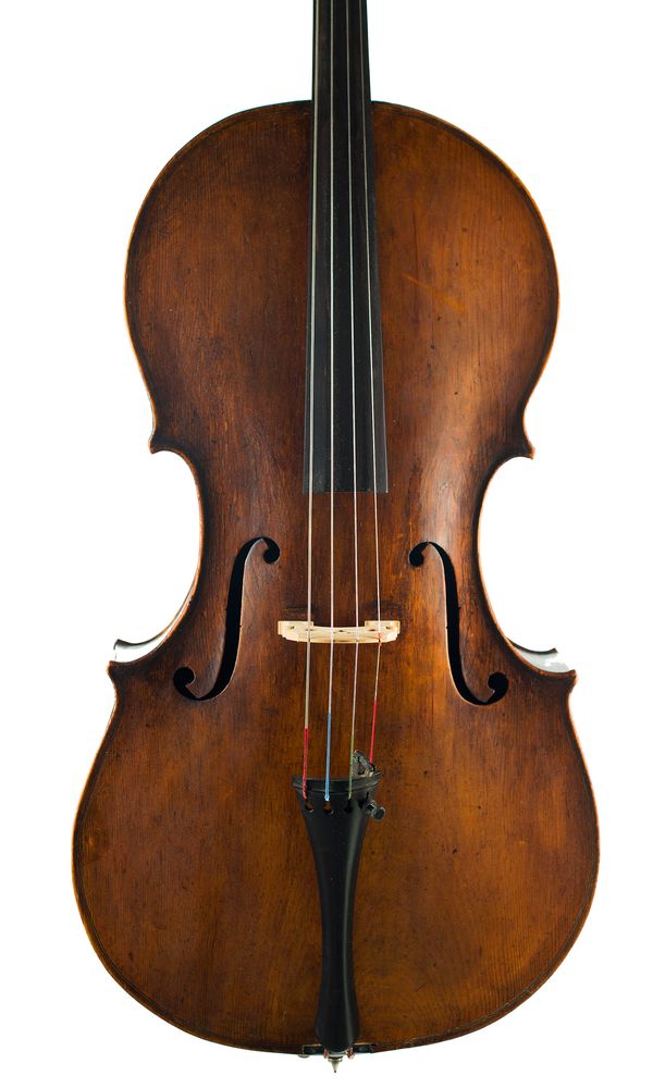 A cello labelled Robert A Stanley