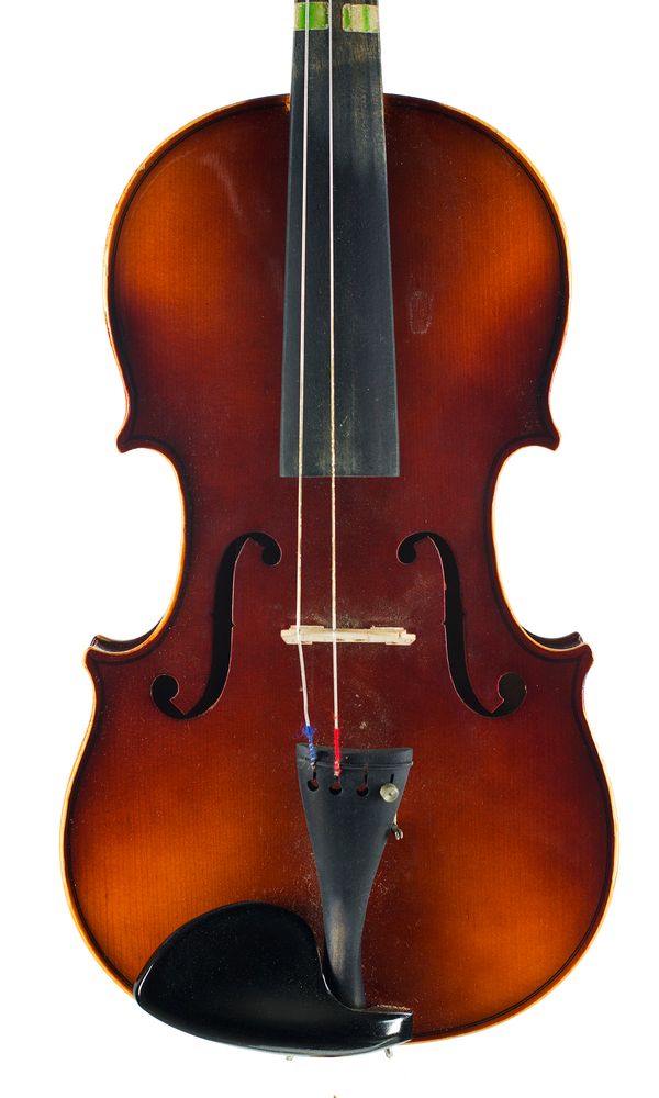 A violin, labelled Tatra by Rosetti, Stradivarius Model