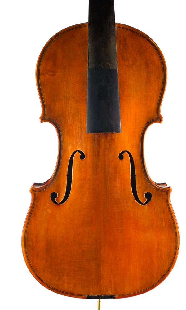 A violin, branded G. Cone & Fils