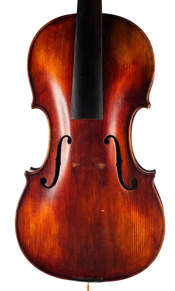 A violin, labelled Albin Wilfer