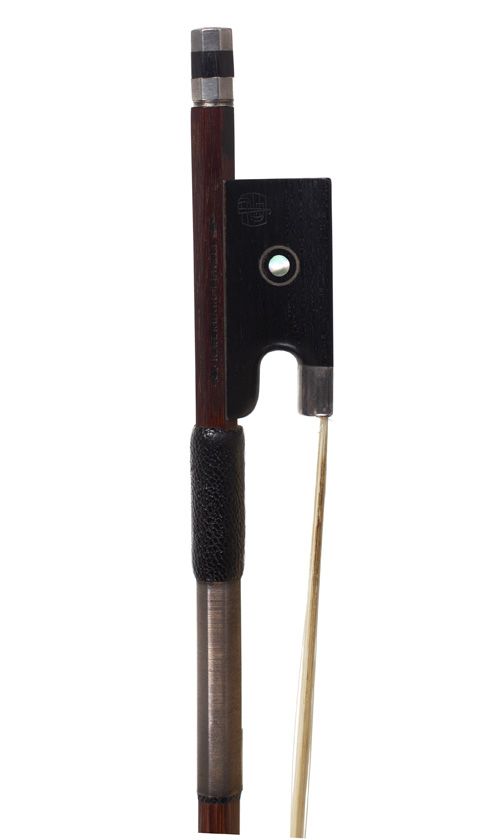 A silver-mounted violin bow by K. Gerhard Penzel, Germany