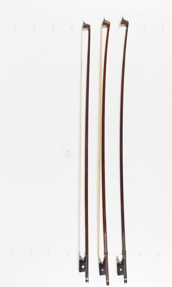 Three violin bows