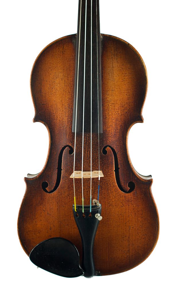 A three-quarter sized violin, labelled copie de Deconeti Micheli