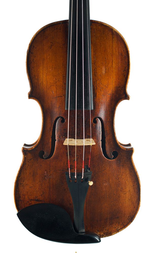 A violin, branded Perry, Dublin