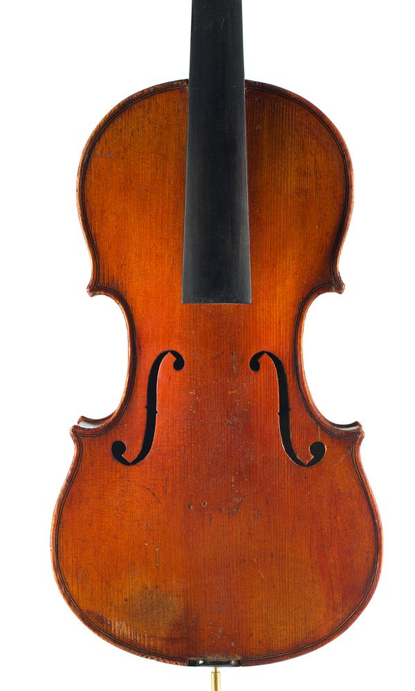 A three-quarter-sized violin, unlabelled