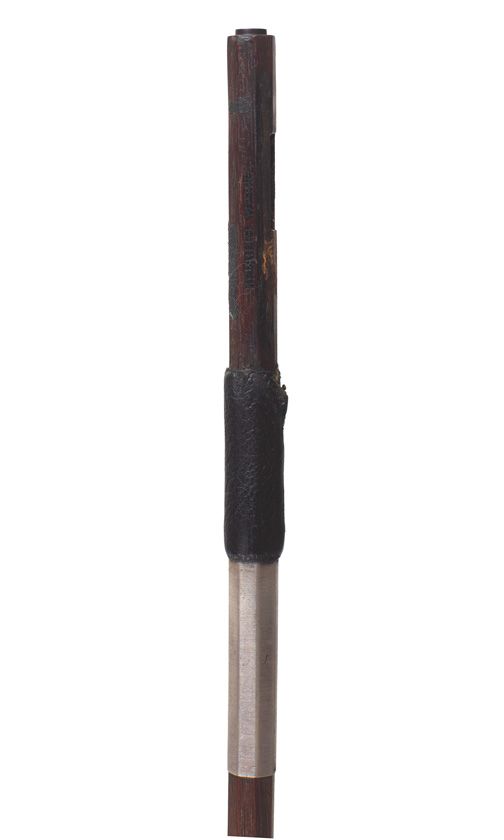 An unmounted viola bow, branded Herbert Wanka