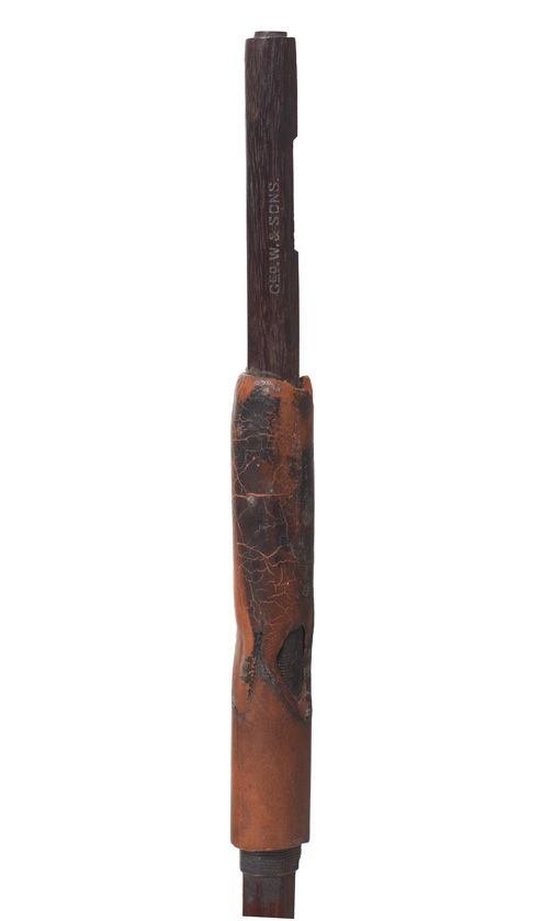 An unmounted viola bow, branded Geo. W. & Sons