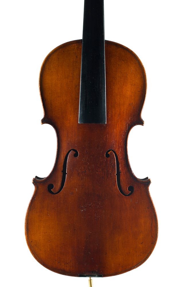 A three-quarter sized violin, labelled Neuner und Hornsteiner