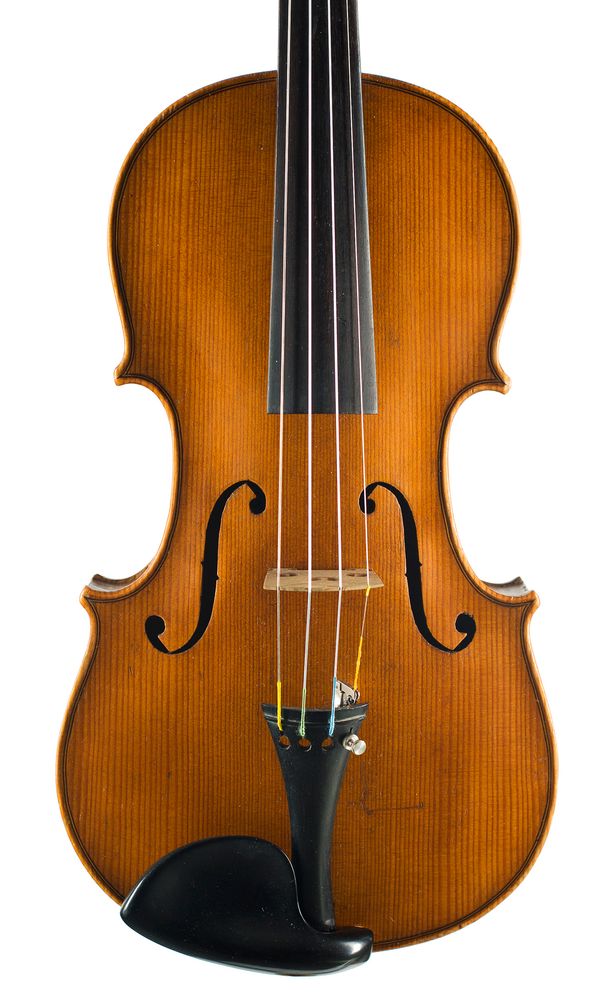 A violin, labelled Anton Hoffman Giegenmacher Wien