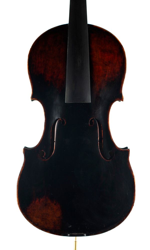 A violin, labelled Georg Adam Krausch