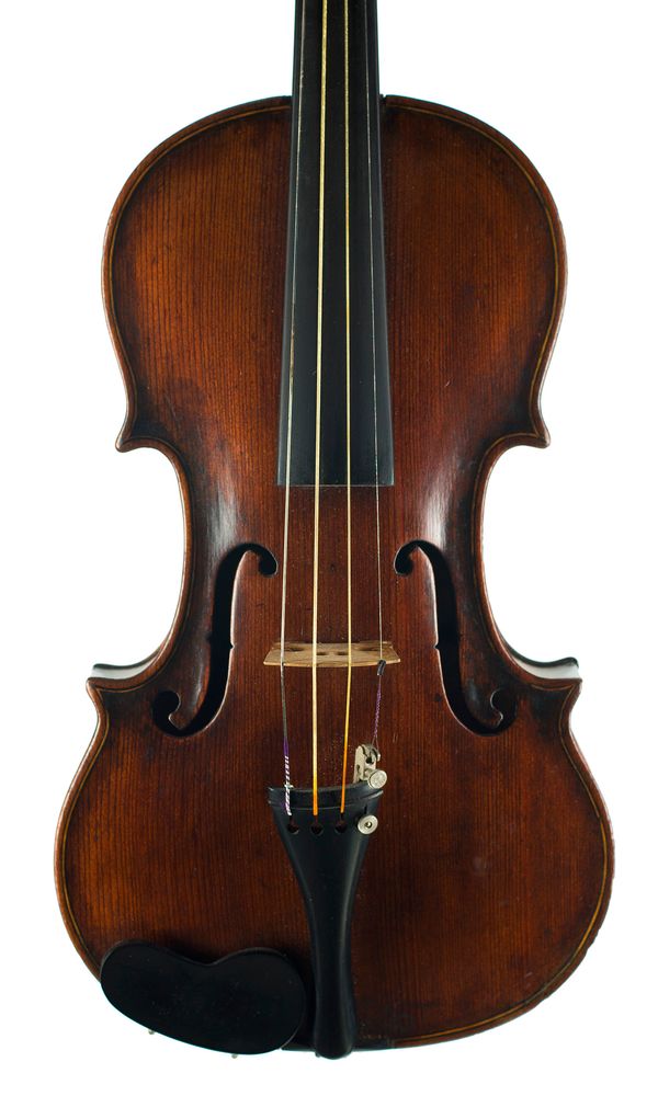A violin, labelled Carlo Gagliano fece in Napoli