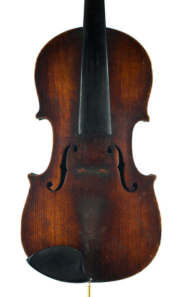 A three-quarter sized violin, unlabelled