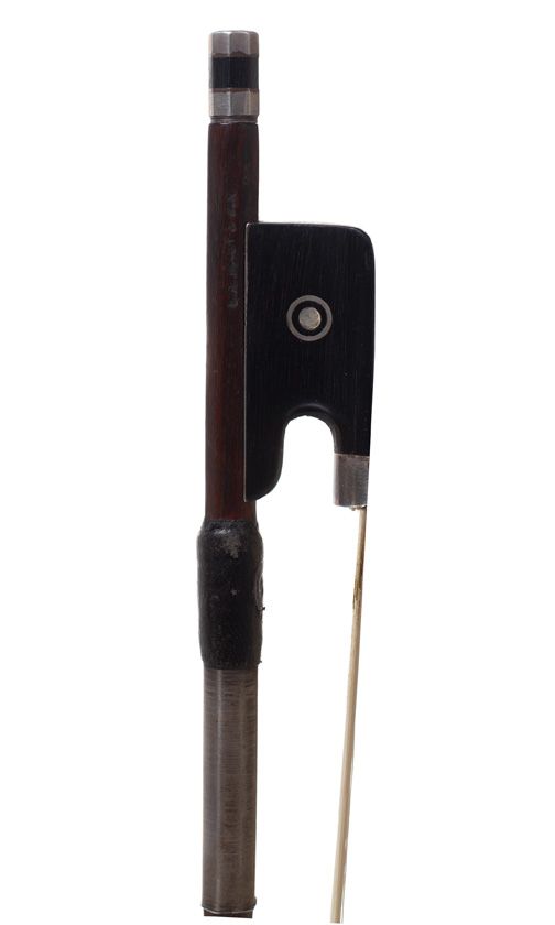 A silver-mounted viola bow by E. R. Voigt & Son, London