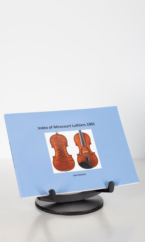 Index Book of Mirecourt Luthiers 1901