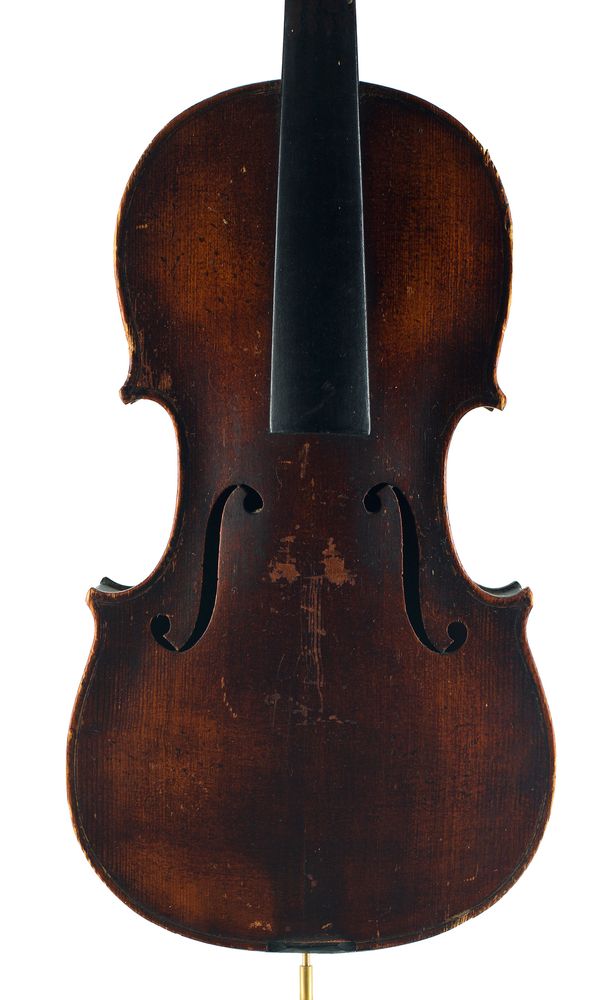 A violin, labelled Copy of Ole Bull