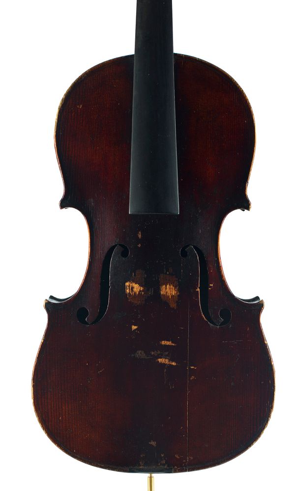 A violin, labelled Antonius Stradivarius