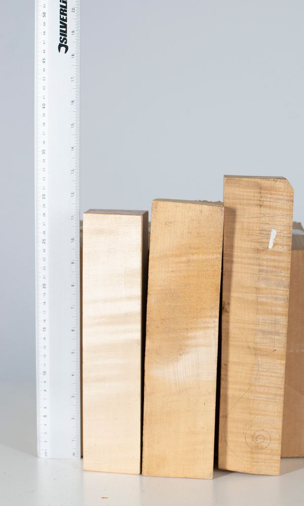 Three neck blanks, maple