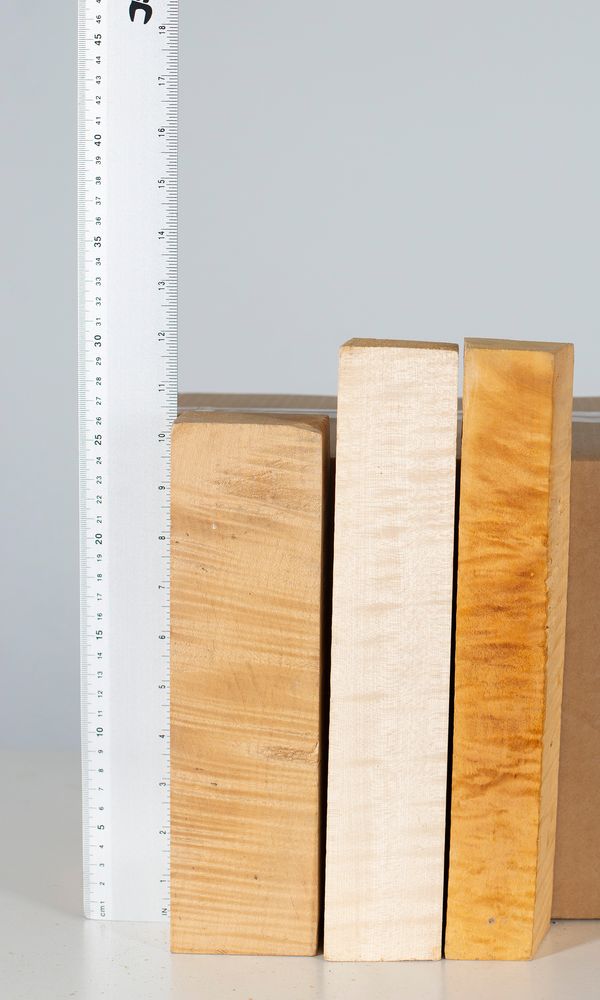 Three neck blanks, maple