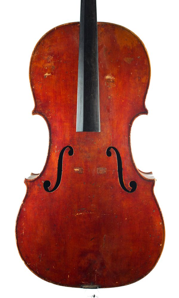 A cello, possibly by a member of the Fendt Family, circa 1830