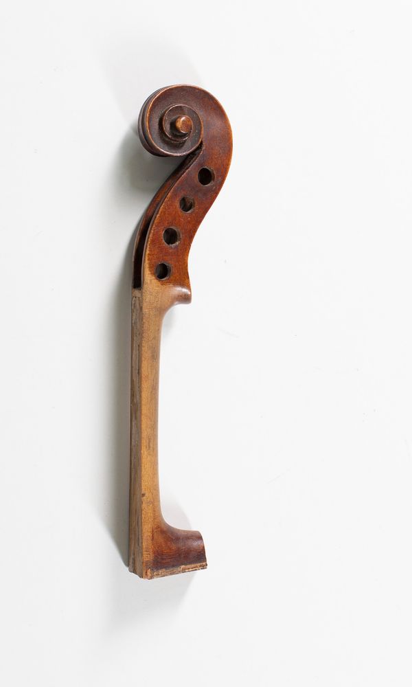 A violin scroll