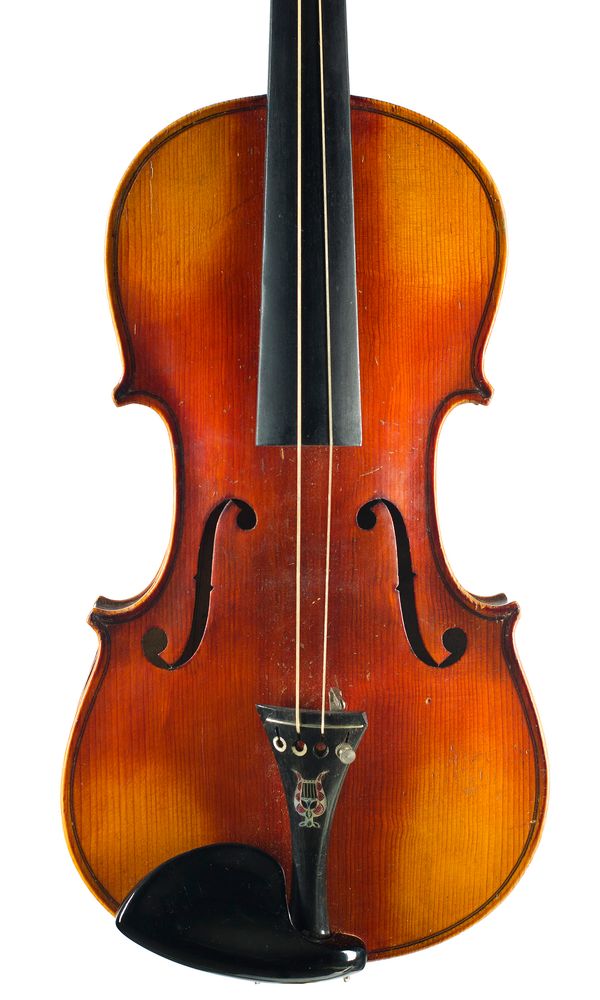 A violin, labelled The Andreas Hartmann Violin