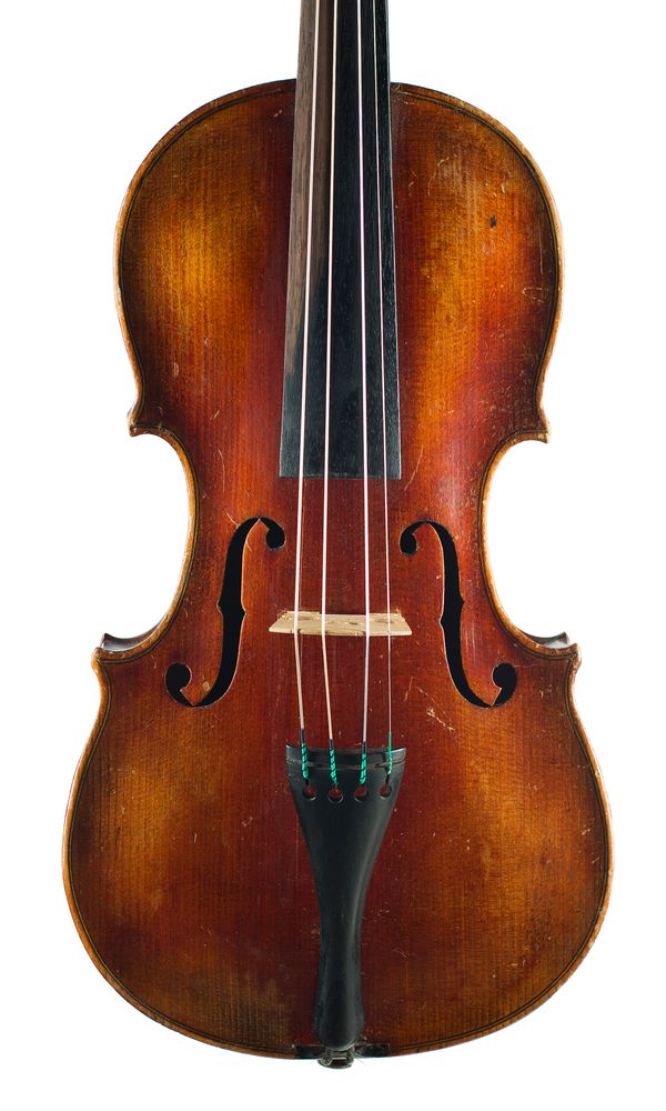 A three-quarter sized violin, unlabelled