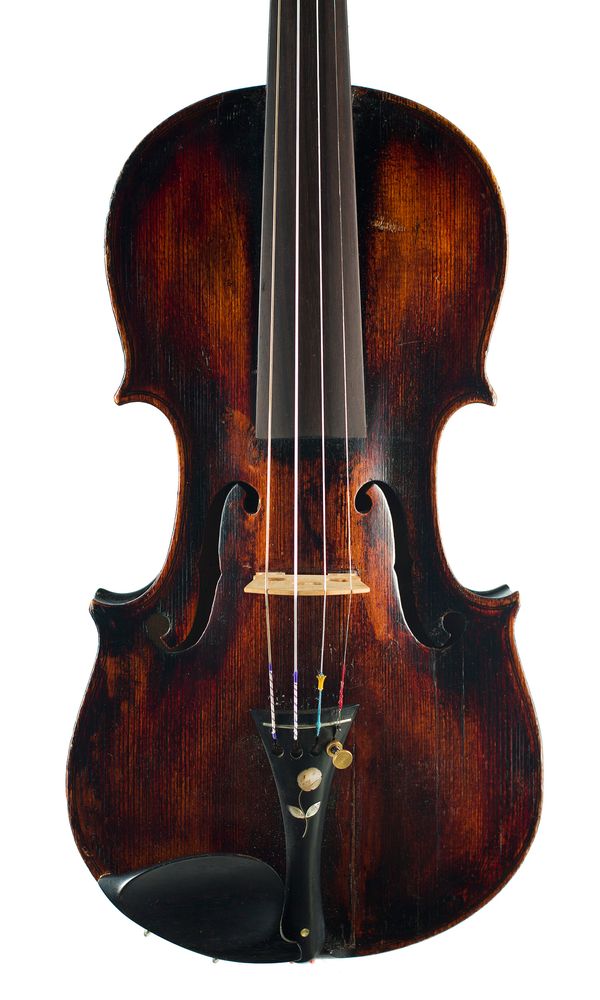 A violin, labelled Joh. Bapt. Schweitzer