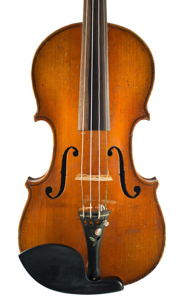 A violin, labelled Ferdinandus Gagliano