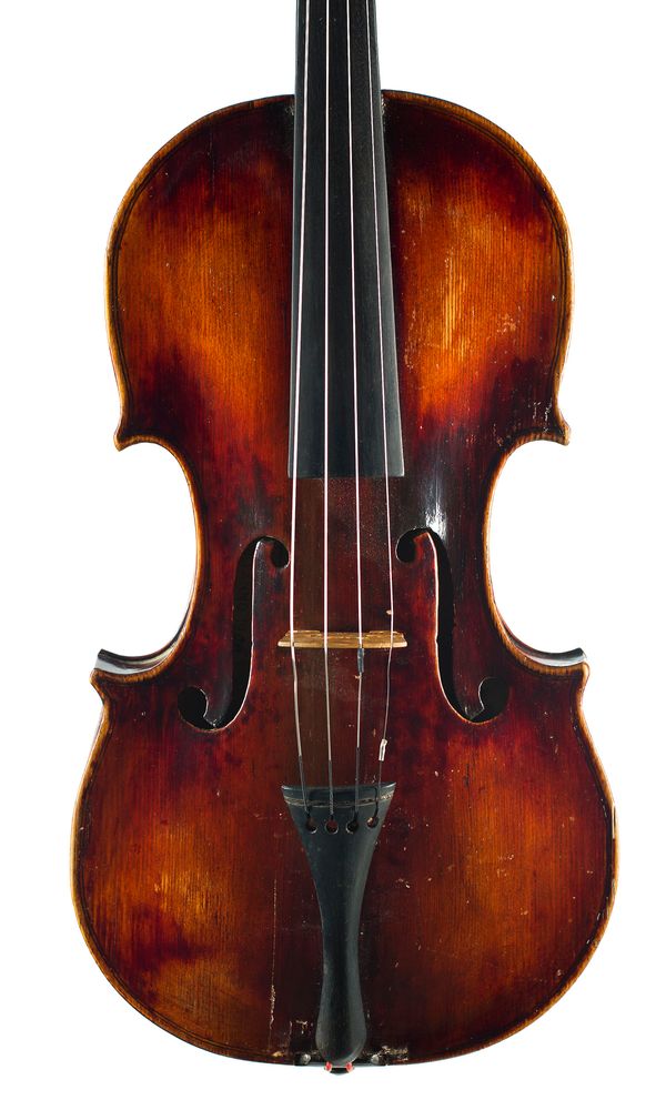 A violin, labelled Pietro Vareni, Neapoli