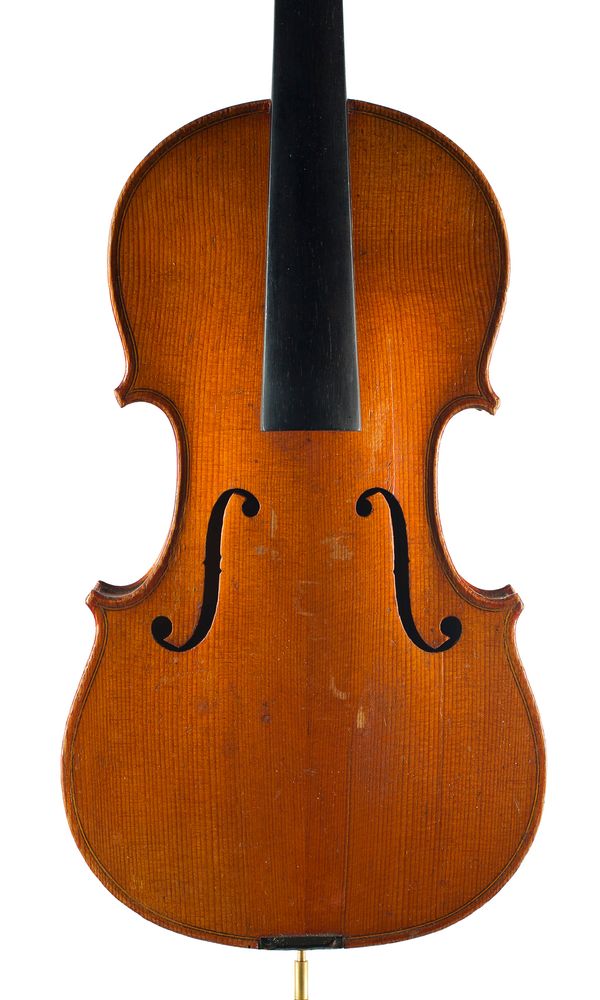 A three-quarter sized violin, labelled Modele d'apres, Antonius Stradivarius