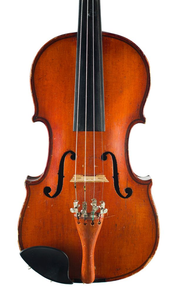 A half-size violin, labelled The Maidstone