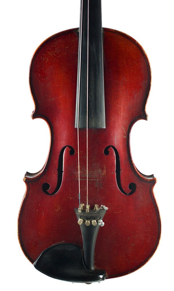 A violin, labelled Thiery a Paris