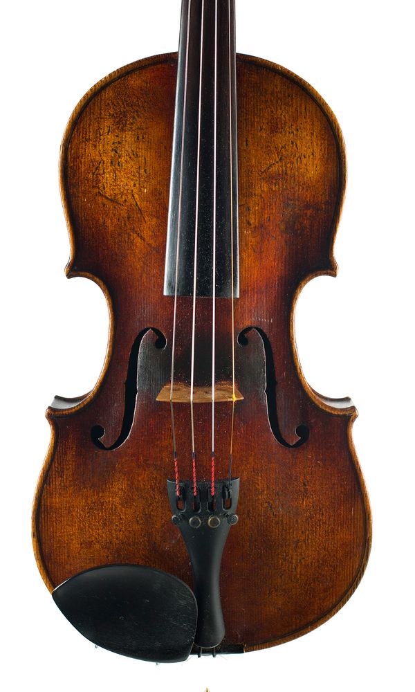 A violin, branded Duke, London