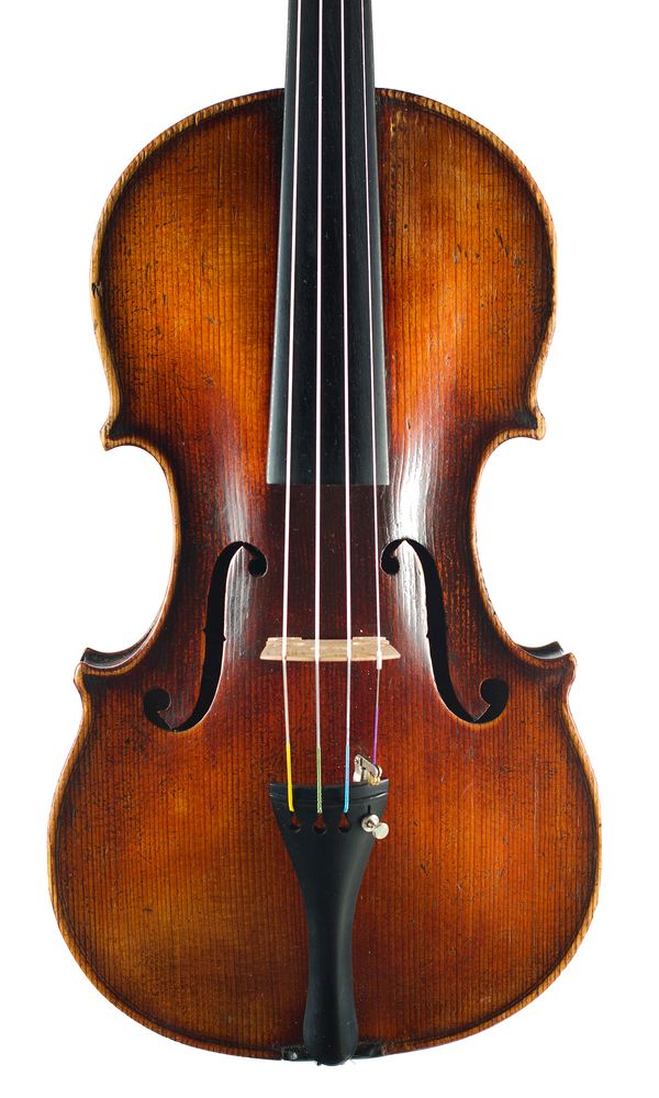 A violin, branded Duke, London