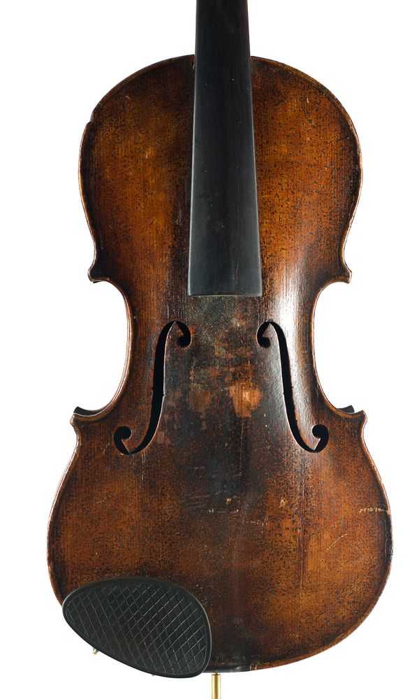 A violin, branded Peter Guarnerius