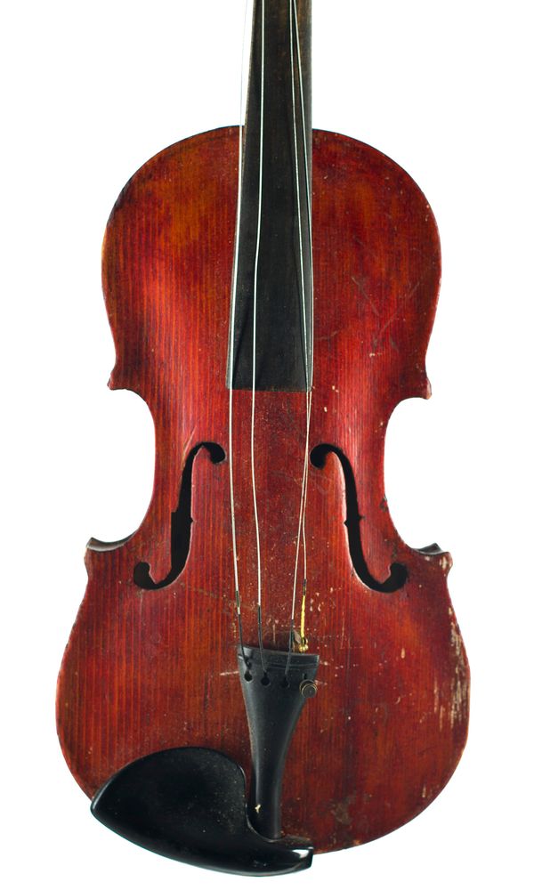 A violin, inscribed internally (illegible)