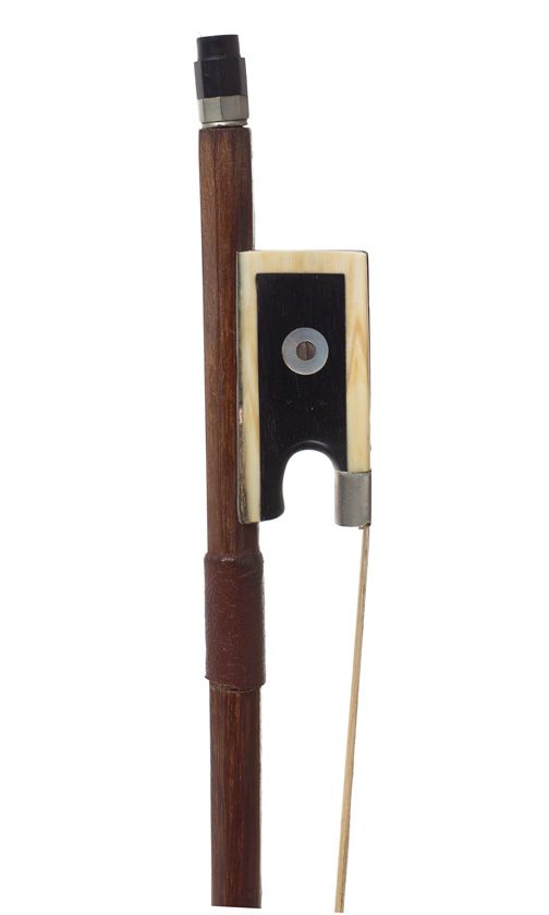 A nickel-mounted violin bow