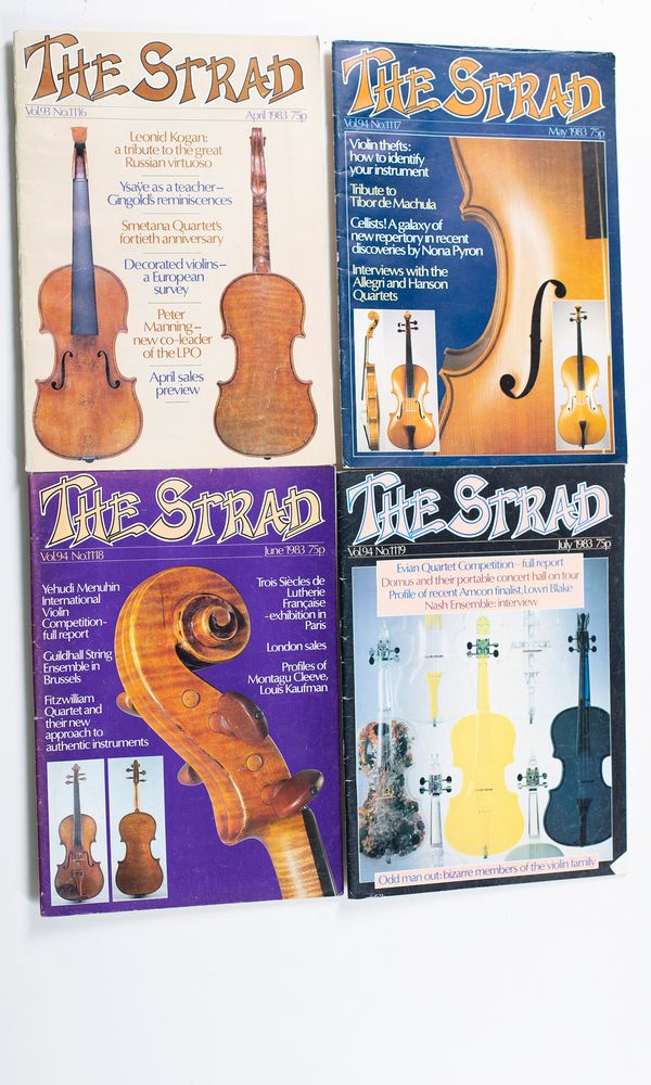 The Strad magazines - twelve from 1982 and twelve from 1983