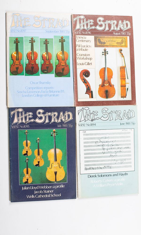 The Strad magazines - twelve from 1980 and twelve from 1981