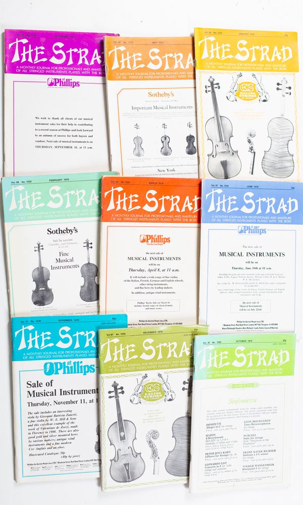 The Strad magazines - eleven from 1976 and twelve from 1977