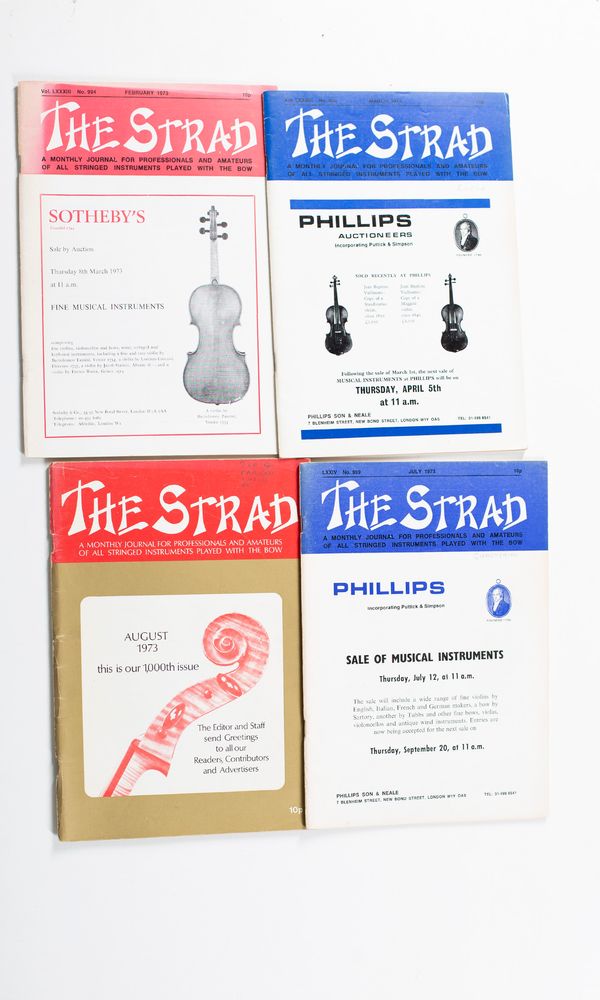 The Strad magazines - twelve from 1972 and twelve from 1973