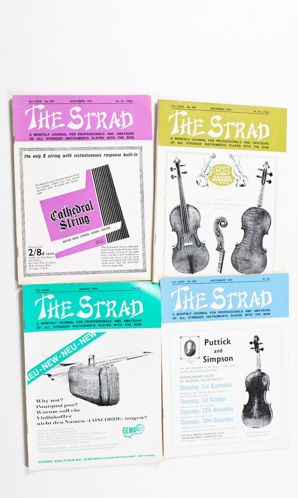 The Strad magazines - twelve from 1970 and twelve from 1971