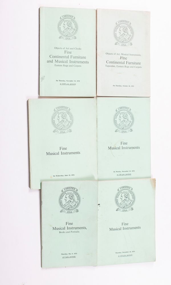 Sixteen Christie's catalogues ranging from 1971 to 1978
