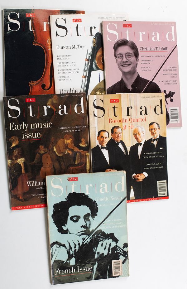 Seventy Strad magazines from 1980 to 1990