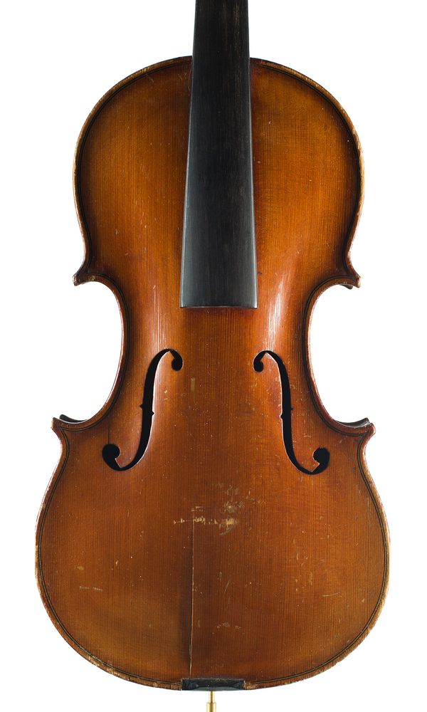 A violin, labelled Breton Brevete