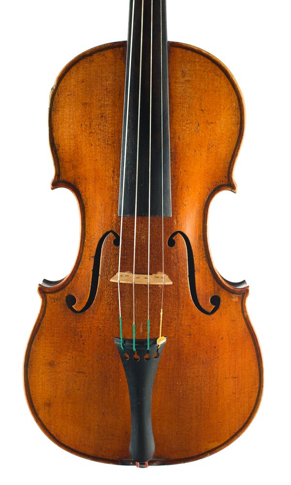 A three-quarter sized violin, unlabelled